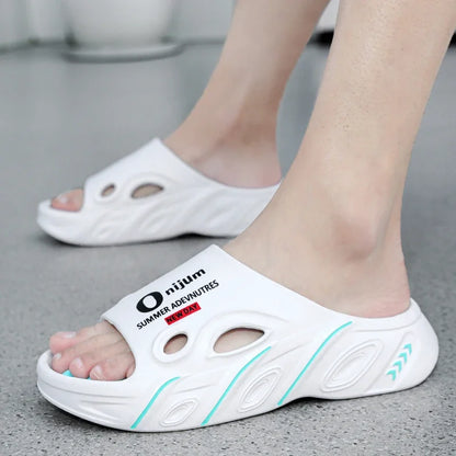 Summer Men's Massage Slippers Indoor Outdoor Sandals Beach Men Casual Shoes Comfortable Slides Flip-flop Men Women Home Slippers
