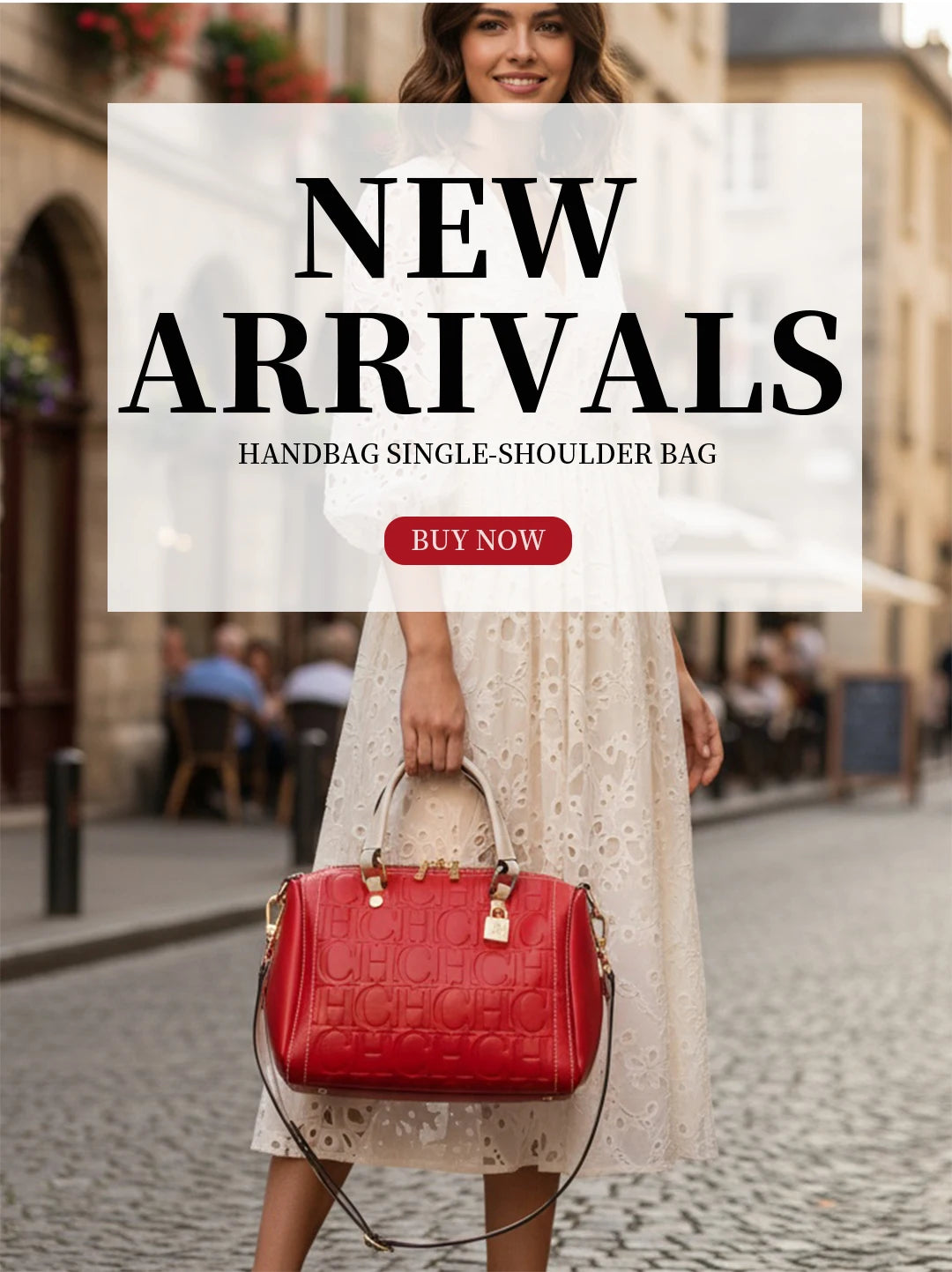 CH Autumn/Winter Christmas Fashion PU Material Lock Lock Design Women's Crossbody Bag 2026 Designer New Handbag Trendy Brand