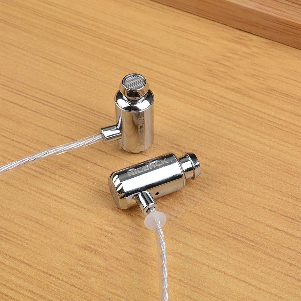 NICEHCK X39 IEM Aluminum Alloy Shell HIFI Microphone Earbud 6mm Titanium Plated Dynamic Headset Bass Vocal DJ In-ear Earphone
