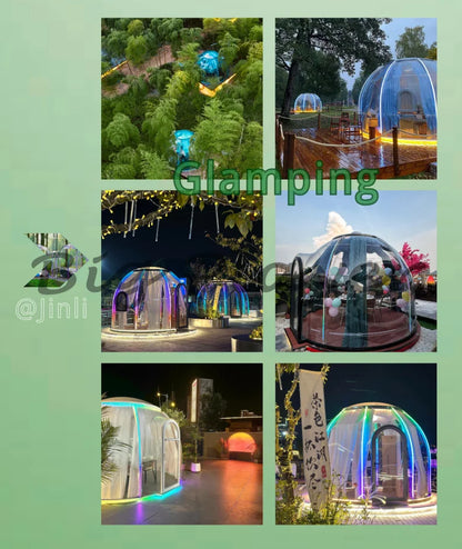 7.8M Luxury Transparent PC Starry Geodesic Dome Tent, Round Clear Igloo Cabin For Resort Hotel Catering And Celebration Events