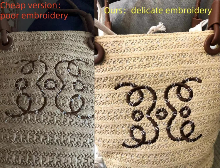 Summer New Vacation Woven Straw Bag, High Quality Seaside Beach Bag for Women, Women's Beach Bags Bucket Bag