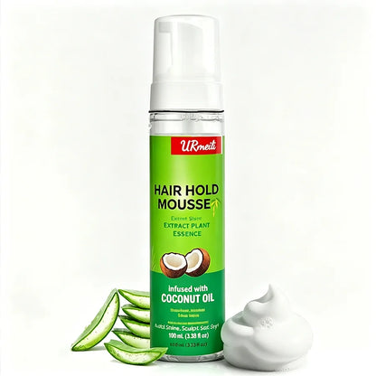 207ml Olive Oil Curly Hair Styling Mousse, Strong Hold Anti-Frizz Hair Foam, Curl Defining Mousse for Women Natural Hair & Lace