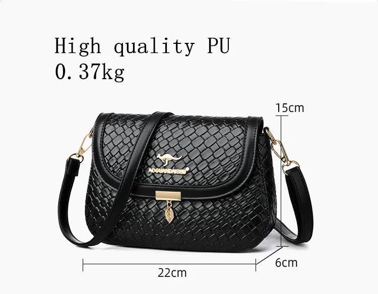 High Quality Soft Leather Purse Fashion Women Shoulder Messenger Bag Multi-pocket Wear-resistant Bag Luxury Ladies Handbag Sac