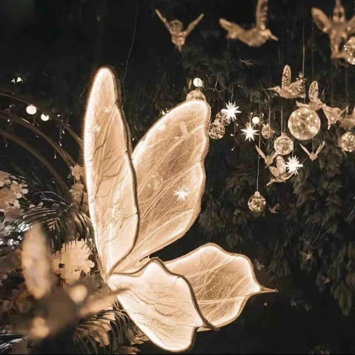 Wedding Light Decorations Butterfly Movement Modern Gold Romantic Butterfly LED Lights for Home Party Holiday Decor Lighting