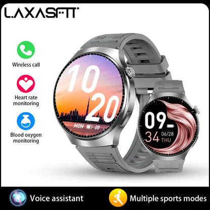LAXASFIT 2026 New Smartwatch 1.52-inch HD Display Wireless Charging Bluetooth Calling Men's Sports Smart Watch