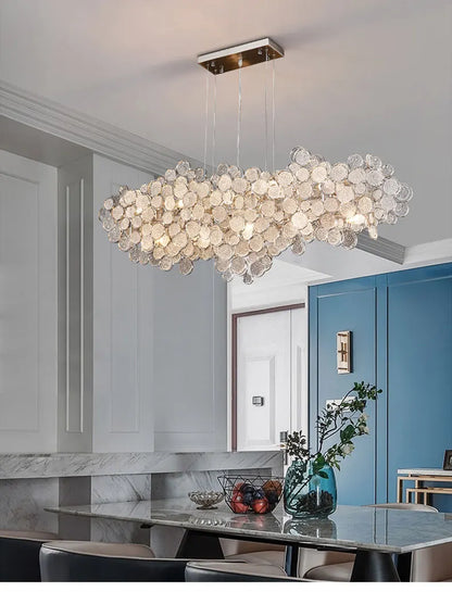 Modern Luxury Creative Living Dining Room Glass Led Chandelier Personality Simple Designer Pendant Lights Bedroom Study Lamps