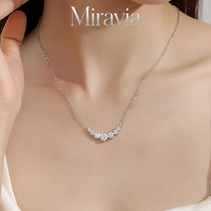 VVS1 D Color Moissanite Necklace for Woman Wedding Fine Jewely with Certificates 925 Sterling Sliver Plated 18k White Gold
