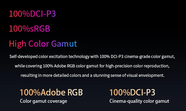 13.3'' AMOLED Portable Monitor OLED Screen 100%DCI-P3 One Cable USB-C Travelling Display On The Go for Office Laptop Mac Windows