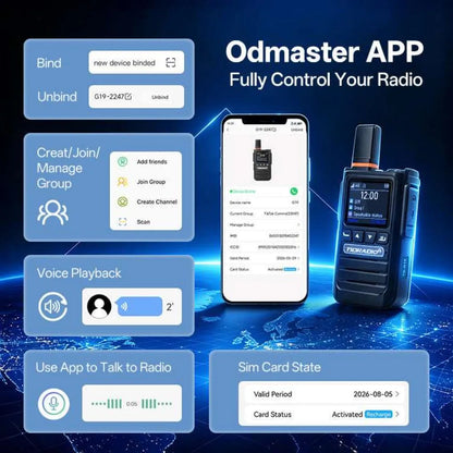 TIDRADIO TD-G19 Global POC Radio AI Noise Canceling Wireless Accessories 4G Walkie Talkie Long Range PTT Group Call Loud Audio