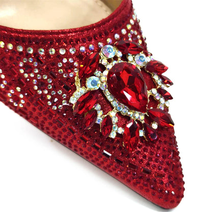 Venus Chan Italian Shoes and Bags Matching Set 2024 Nigerian Heel Party for Women Orange Colour Italian Design Wedding INS 2024
