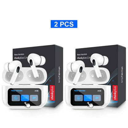 Original Thinkplus Wireless Bluetooth Earphones ANC Noise Reduction Earbuds HD Mic Call Gamer Headsets LED Touch Screen Control