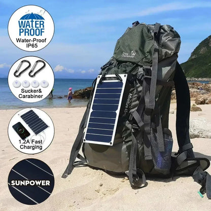 30W Portable Solar Panel 5V Solar Plate WithUSB Safe Stabilize Charger For Power Bank Phone Outdoor Camping Home RV Gift