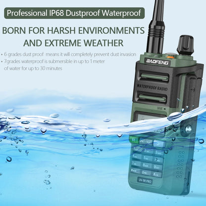 Baofeng UV-9R Pro IP68 Waterproof Walkie Talkie Dual Band VHF UHF Type-C Long Range UV-9R Plus Portable CB Ham Two Way Radio