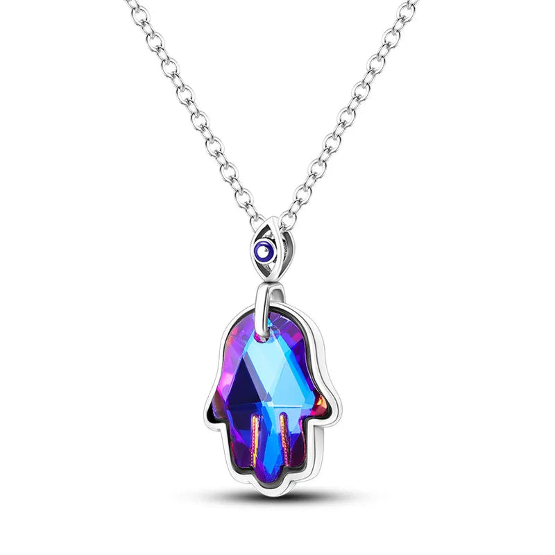 Luxury Necklace 925 Silver Original Sterling Zircon Dragonfly Butterfly Firefly Star Moon Chain Link For Women Wedding Jewelry