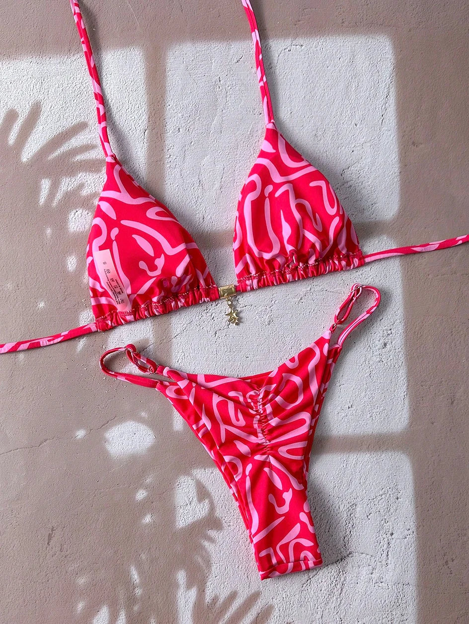 Micro Bikini Women Swimsuit Two-Piece Bathing Suit Woman Swimwear 2026 Sexy Leopard Push Up Thong Bikinis Sets Beachwear Summer
