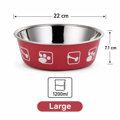 Stainless Steel Pet Bowl Thickened Anti Slip Dog Food Bowl Anti Knock Over Water Basin Pet Feeder for Cats Dogs