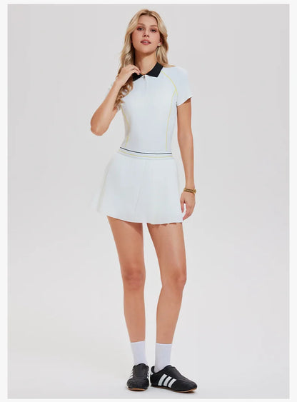 WESTSHAN EU US Size Women A-Line High-Waisted Safty Shorts Pleated Skirt Pickball Tennis Jogger Badminton Golf Sports Skirt