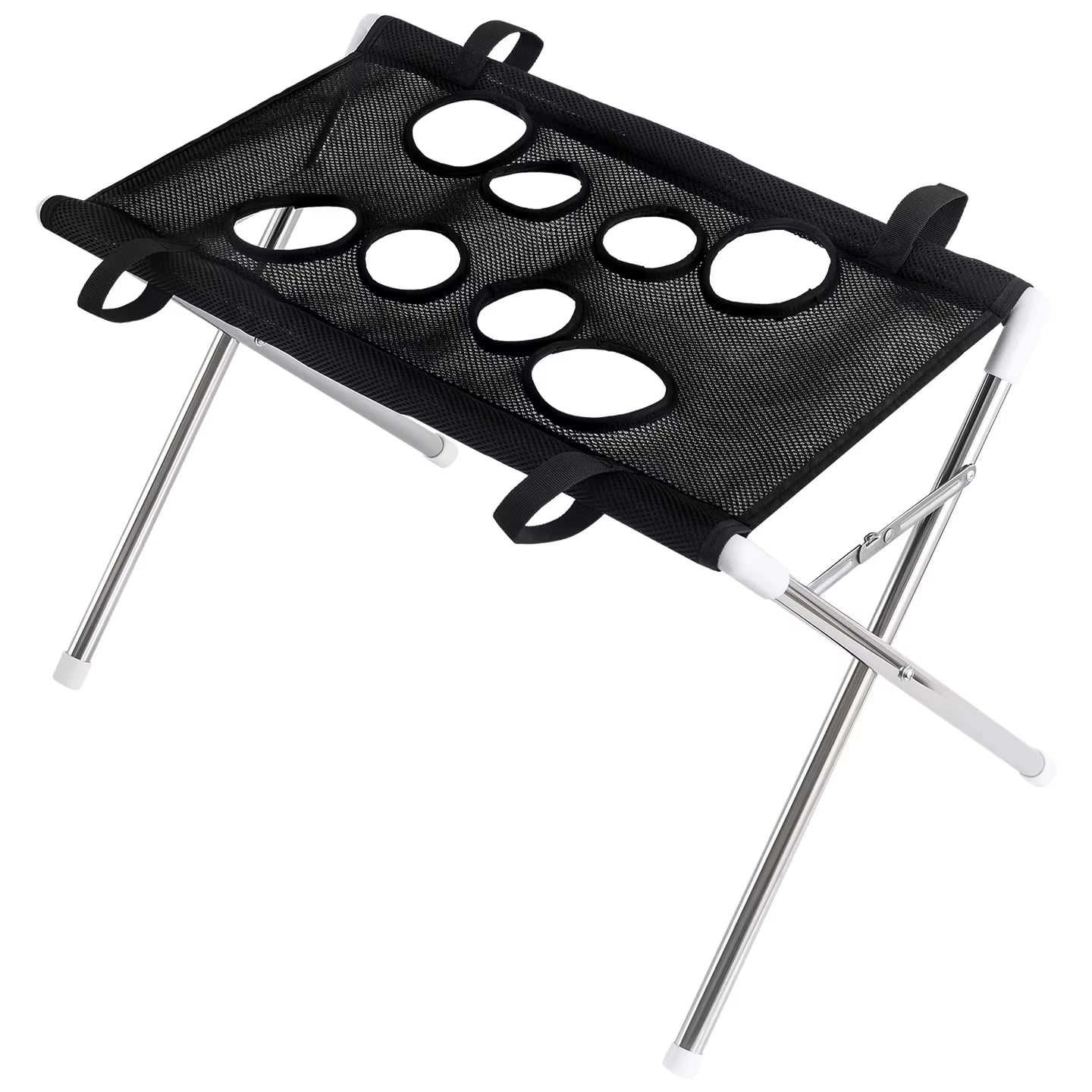 Breathable Pet Grooming Hammock Stand Foldable Dog Cat Nail Clipping Restraint Stainless Steel Care Table for Home Grooming Use