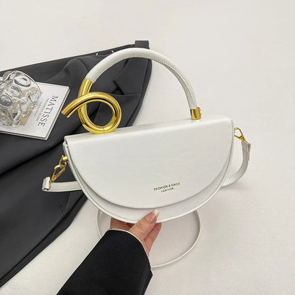 Small Crossbody Bags For Women Designer Semicircle Saddle Bag 8 Colors Pu Leather Handbag Luxury Brand Lady Shoulder Bags