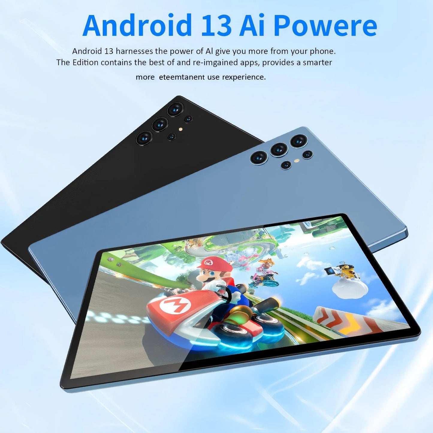 BDF-H39 New Upgraded Version 5G Android Tablets 10.1 Inch Octa Core 6GB+128GB Rom 4G Dual SIM Dual WiFi Education Tablet 6000mAh