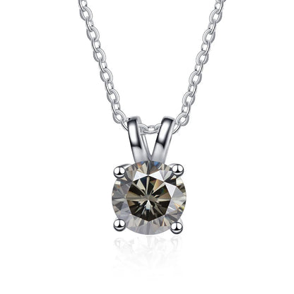JoyceJelly 1ct 2ct Moissanite Pendant Necklace For Women Top Quality 925 Sterling Silver Wedding Party Bridal Fine Jewelry Gift