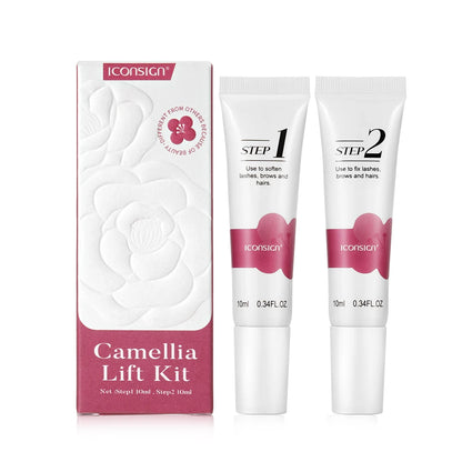 ICONSIGN Vegan Camellia Flower Eyelash Lift Kit 8-12min Quick Gentle Curly No Damage to Eyelashes Brow Care Gift Beauty Sets