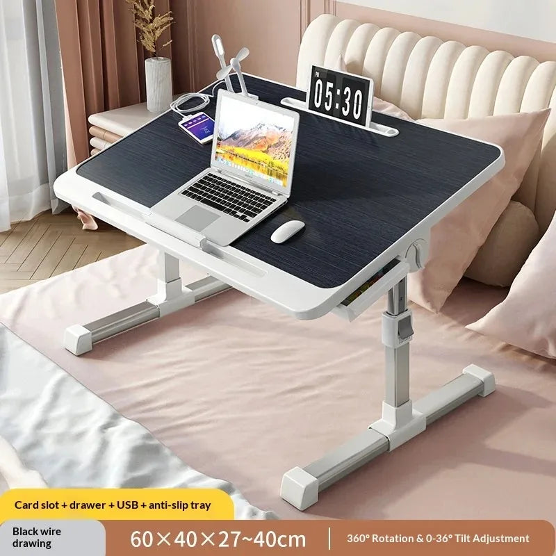 Bedroom Office Desk Compact Computer Study Height Adjustable Folding Laptop Bed Table Portable Computer Desk Student Dorm