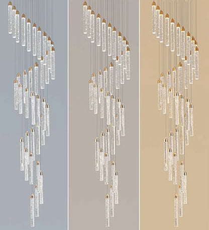 Modern Ceiling Chandelier Luxury Staircase Crystal Chandeliers Duplex Attic Villa Living Room Pendant Lights Home Decor Lighting