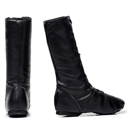 XIHAHA Jazz Dance Boots Women Soft Sole Leather Latin  Dancing Shoes Woman Children Girls Ballet Shoes Ballroom Training Shoe