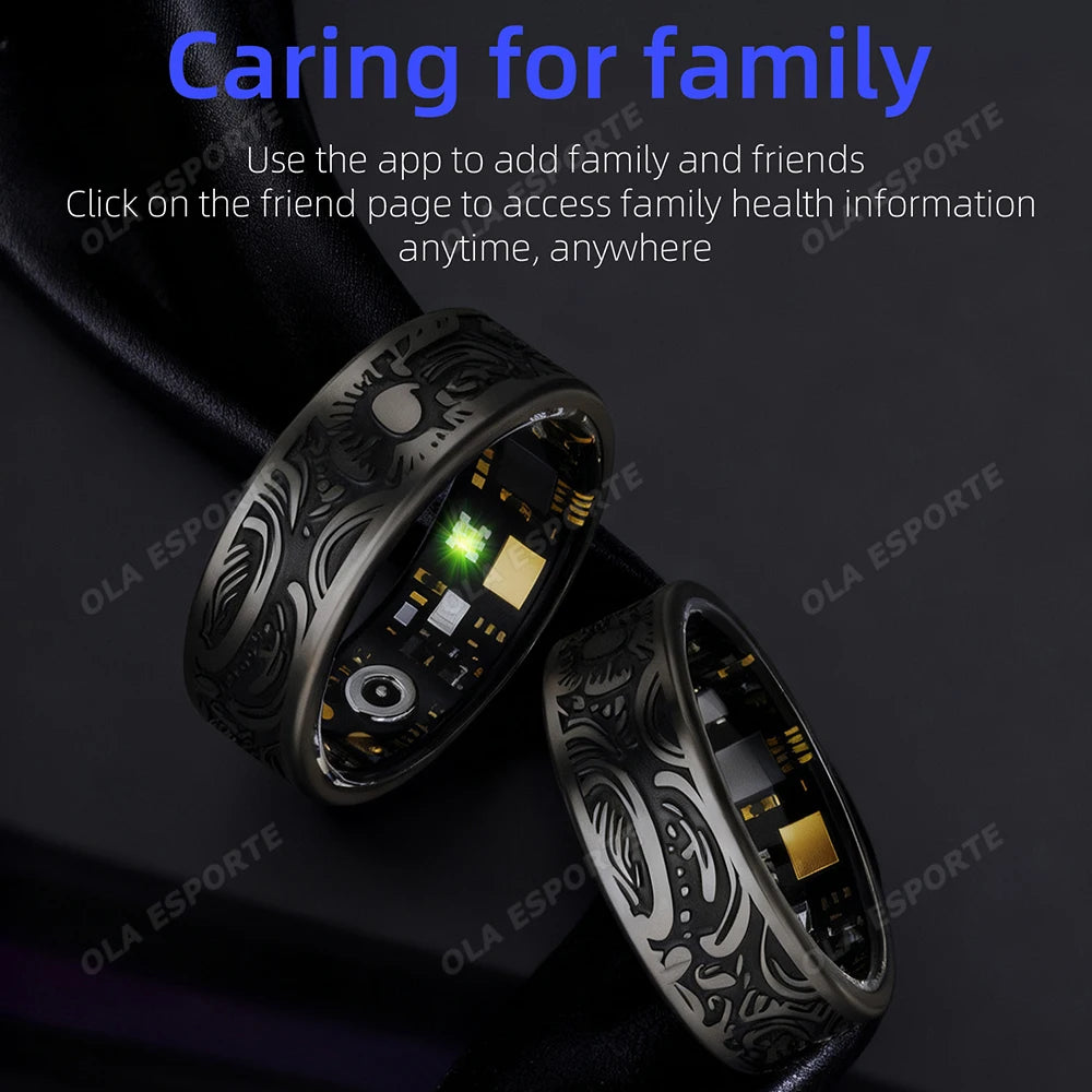 2026 Smart Ring Heart Rate Blood Pressure Blood Oxygen Sleep Monitoring Step Counting Activity Tracking Shared Waterproof Ring