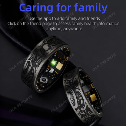 2026 Smart Ring Heart Rate Blood Pressure Blood Oxygen Sleep Monitoring Step Counting Activity Tracking Shared Waterproof Ring