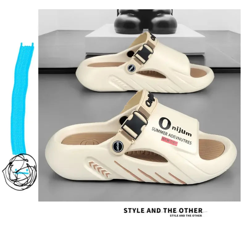 Male Flip Flops Massage Slippers Indoor Beach Clogs Outdoor Comfortable Sandals Soft Slides Men Casual Shoes Women Home Slippers