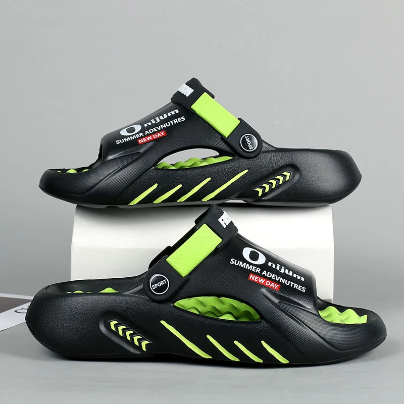 Men Sandals New Summer EVA Soft-soled Platform Slides Slippers Indoor Outdoor Walking Beach Shoes Flip Flops Mens Shoes