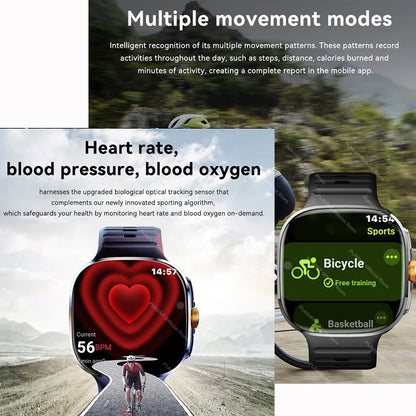 New 5G GPS Smartwatch 2026 2.16" AMOLED Camera WiFi NFC 32GB ROM 2100mAh Can Use SIM Card Clock Video Call Smart Watch Men Women