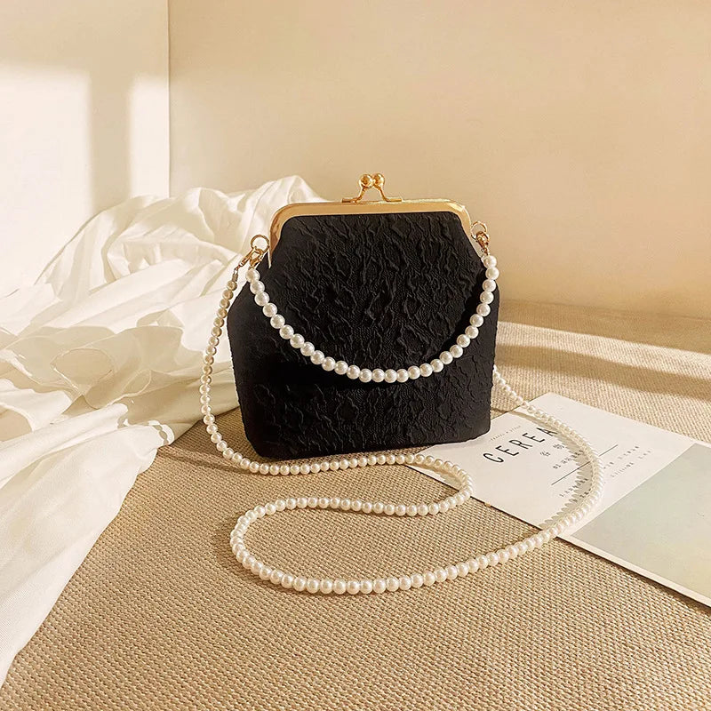Mobile Phone Bags Pearl Chain Crossbody Bag for Women Shoulder Bags Makeup Bag Purse and Handbags Mother Kids Bag for Girl Сумка