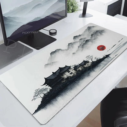 Ink Painting Desk Mat Gamer Mousepads Company Mouse Pad Office Desk Pads Large Mousepad Chinese Style Mouse Mats For Computer