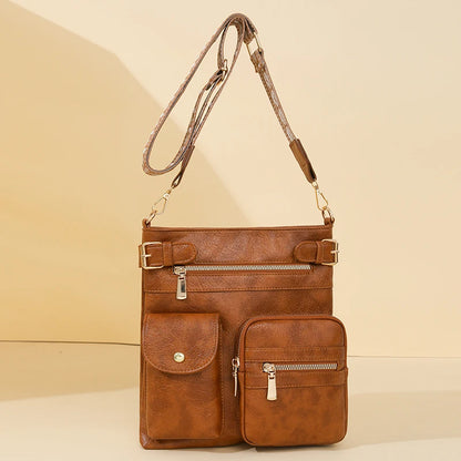 Designer Luxury Handbags 2025 New Vintage Soft Leather Tote Bags For Women Multi-pocket Shoulder Messenger Bags High quality Sac