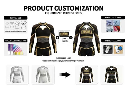 Customized All-star Hot-selling High-quality Competition Uniforms for Youth Cheerleading Uniforms for Performance