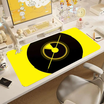 Large Size Mousepad Table Mat For Bedroom Learning Games Nostalgic Vinyl Cassette Themed For Laptop Office Desktop Mat