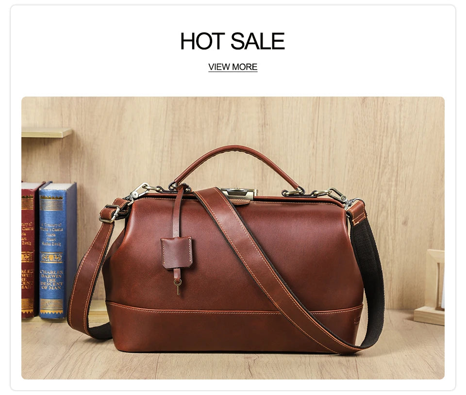 CONTACT'S Genuine Leather Top Handle Bags for Women Sling Shoulder Bags Tote Bag Handbags Metal Frame Female Bags Ladies Fashion