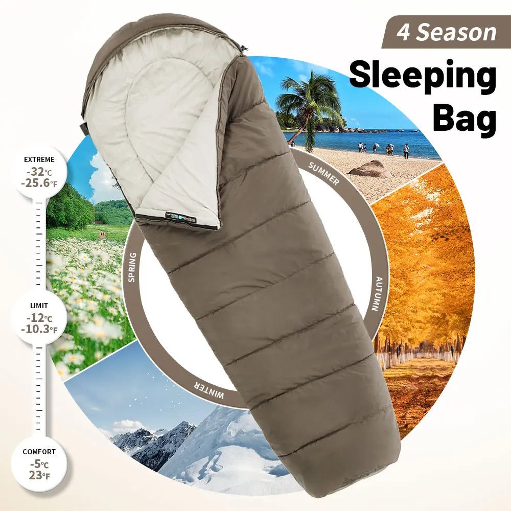 Naturehike MJ600 Sleeping Bag Portable Waterproof 4 Season Cotton Sleeping Bag Outdoor Hiking Travel Camping Sleeping Bag
