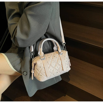 Light Luxury Rhinestone Women Handbags New Exquisite Fashion PU Leather Crossbody Bag Classic High Quality One Shoulder Pack