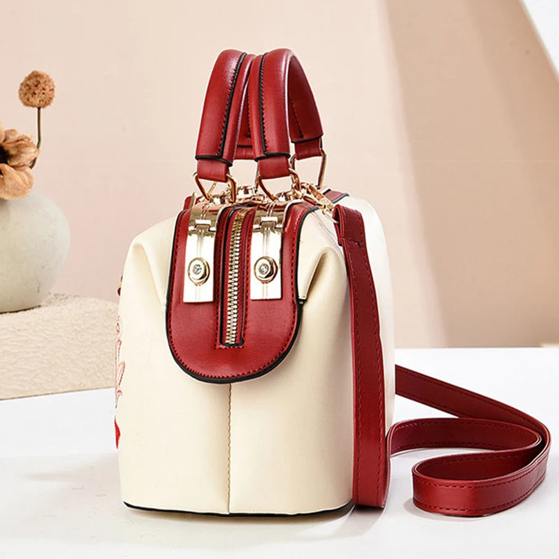 New Woman shoulder bag Large capacity Handbag for Women Crossbody bag Lychee pattern Portable bucket bag ladies messenger bags