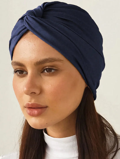2026 New Soft Strech Ramadan Muslim Hijab Caps Fashion Headwear Women's Headscarf Solid Color Hair Care Turban Bonnet