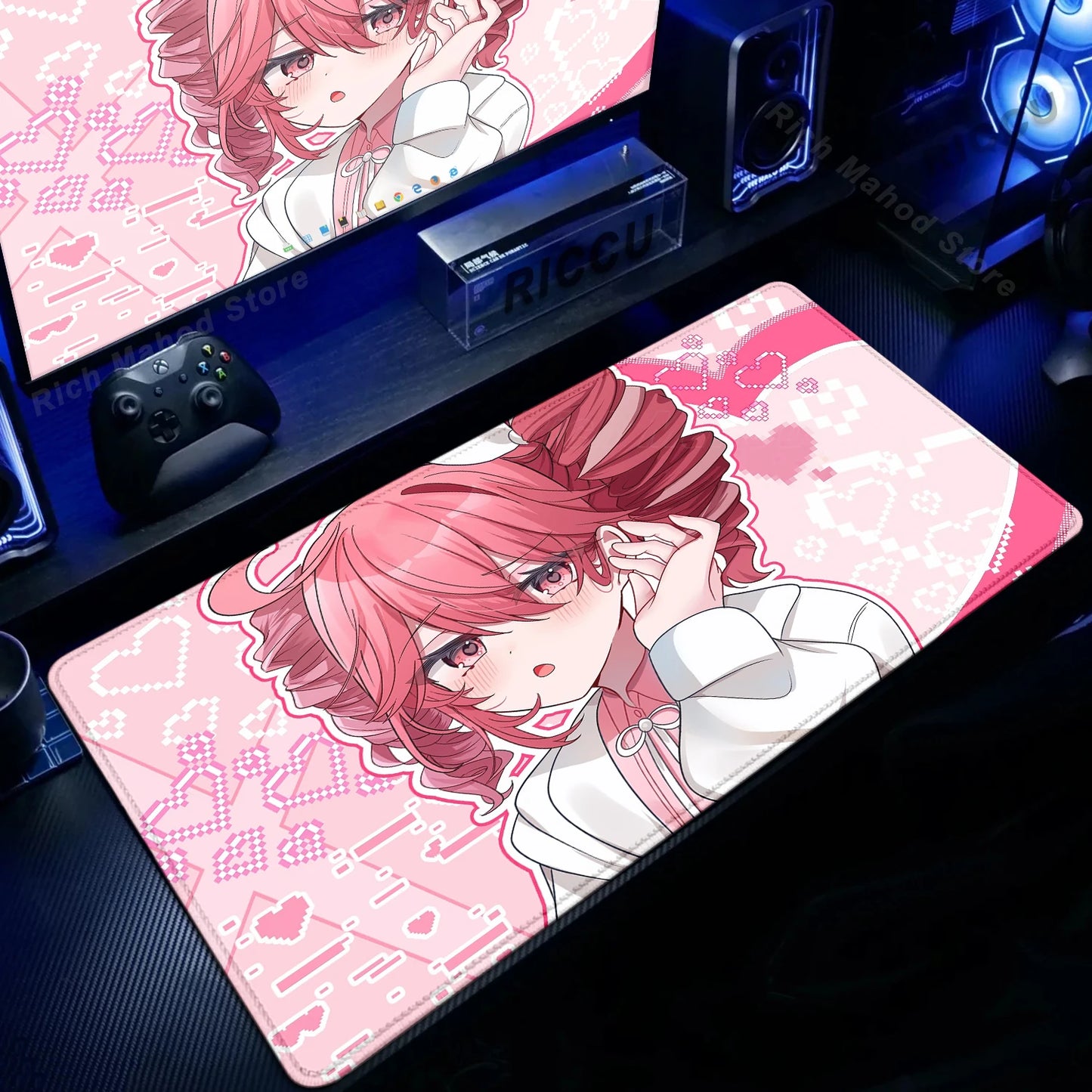 Cute Anime Girl K-Kasane Teto Mousepad Large Gaming Mouse Pad LockEdge Computer Keyboard Desk Mat PC Cabinet Tablepad XXL Mats