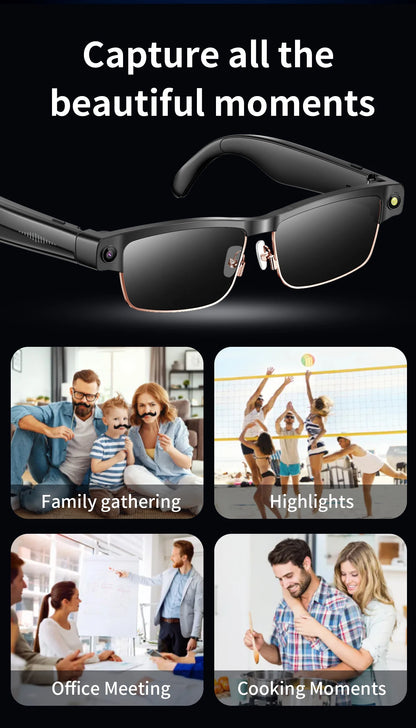 2026 4K Smart Glasses AI Translation Color-changing Lenses High-definition Voice Call Music Local Open-ear Audio Smart  Glasses