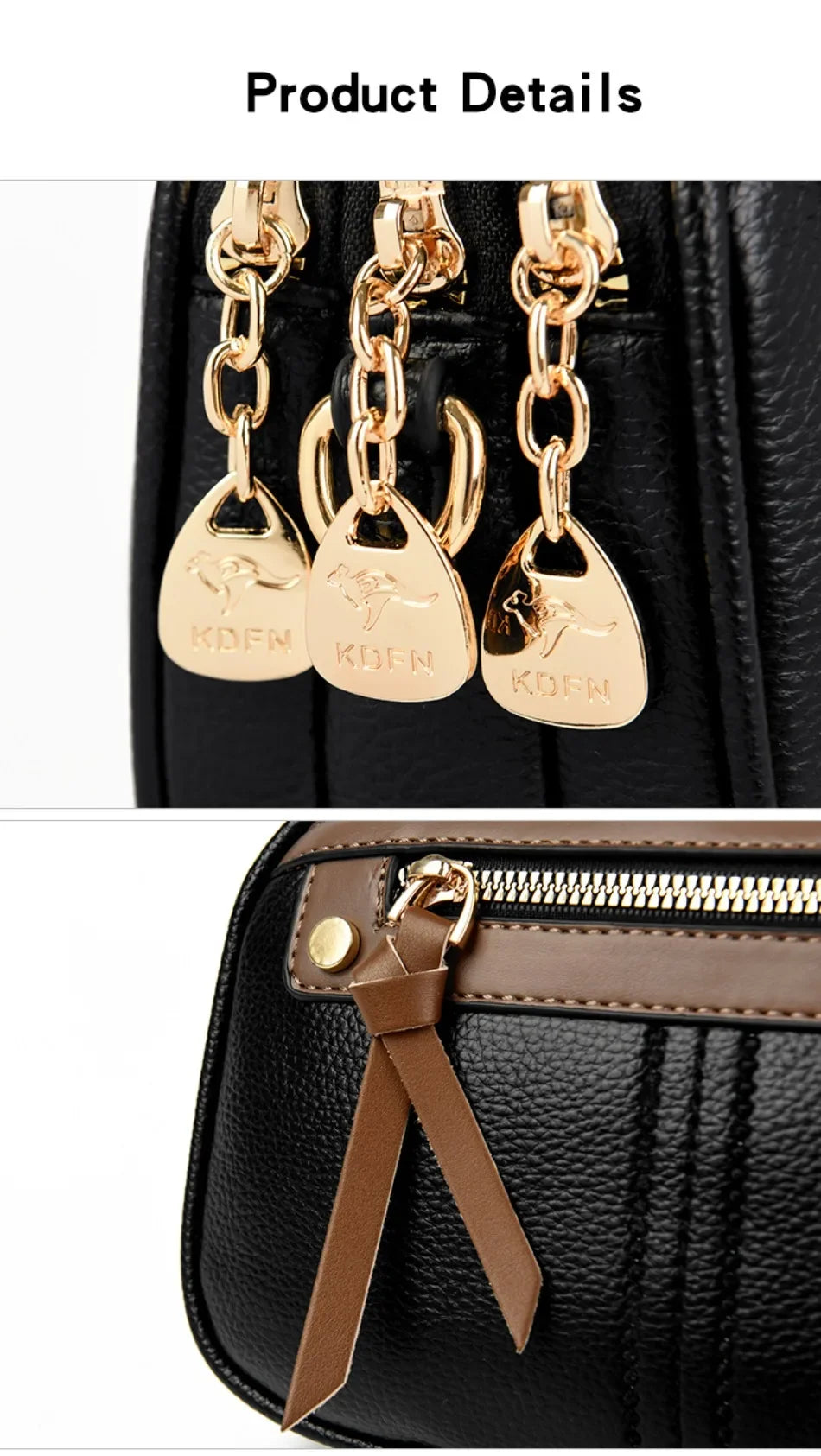 Genuine  3 Layers Luxury Designer Purses and Handbags Women Bag High Quality Leather Shoulder Sac  Bags for Women 2024Sac A Main