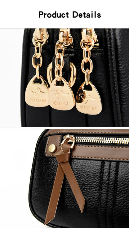 Genuine  3 Layers Luxury Designer Purses and Handbags Women Bag High Quality Leather Shoulder Sac  Bags for Women 2024Sac A Main