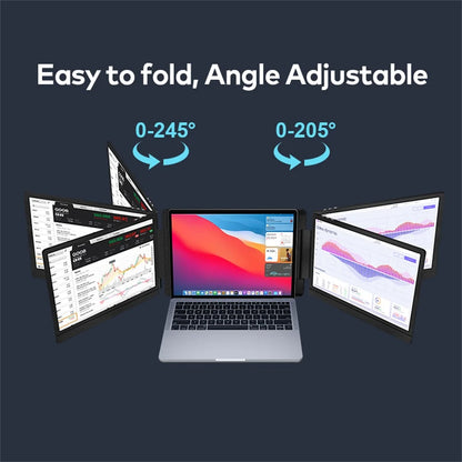 Rospider 14 Inch Portable Dual IPS Laptop Monitor Extended High-Definition Triple Expandable PC LCD Screen Extender