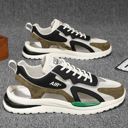Summer Men Hollow Sandal Sneakers Breathable Mesh Platform Quick-Dry Casual Walking Shoes Non Slip Light Outdoor Beach Trainers